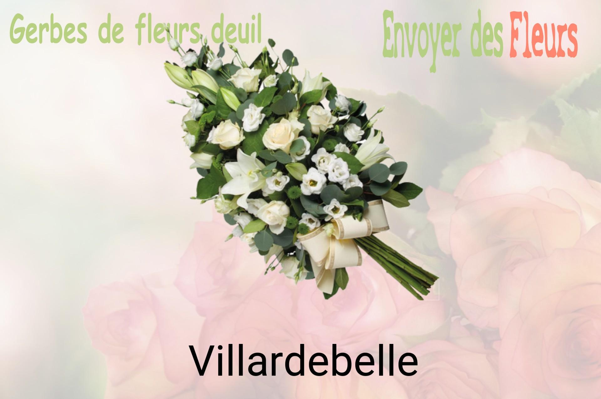 Gerbe de fleurs de deuil livrée à Villardebelle